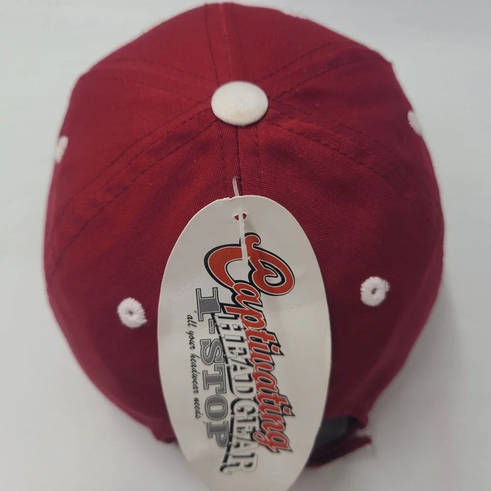 Oklahoma Sooners Hat Adjustable Captivating Headgear Red White NCAA‎ University